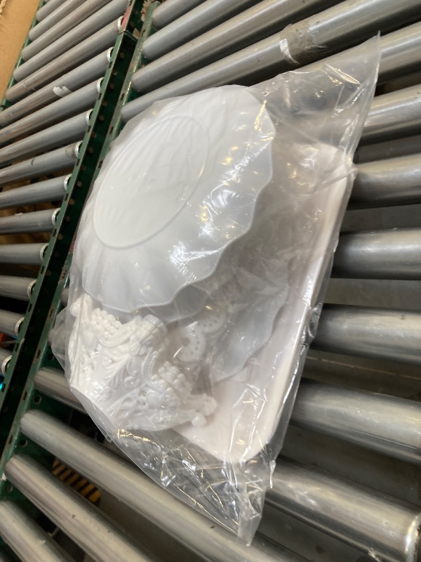 Photo 1 of 10 Cake Rack Set with 3 Double Layered Heart-shaped Cake Racks 3 Triple Layered Cupcake Racks and 4 Appetizer Trays, Various Styles of Candy and Fruit Display Towers, Used for Birthday Baby Bride Shower Parties (White)