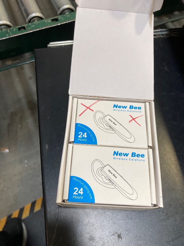 Photo 1 of [2 Pack] Bluetooth Earpiece Wireless Handsfree Headset V5.0 24 Hrs Driving with Mic 60 Days Standby Bluetooth Headset for iPhone Android Samsung Driver