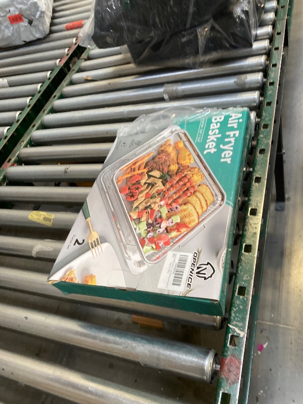 Photo 1 of Air Fryer Basket for Oven, OPENICE 15.6" x 11.6" Large Air Fryer Tray and Pan with 30PCS Parchment Papers, Stainless Steel Oven Air Fryer Basket and Tray for Baking Grilling