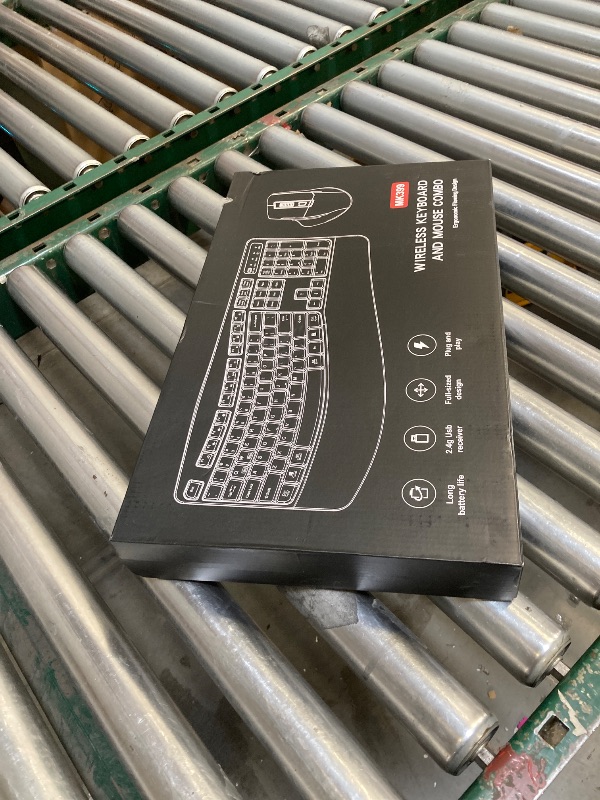 Photo 1 of Wireless Keyboard and Mouse Combo, 2.4G Full Size Wave Keys Ergonomic Keyboard with Wrist Rest and 3-Level DPI Adjustable Wireless Ergonomic Mouse for Windows, Mac OS Desktop/Laptop/PC(Graphite)