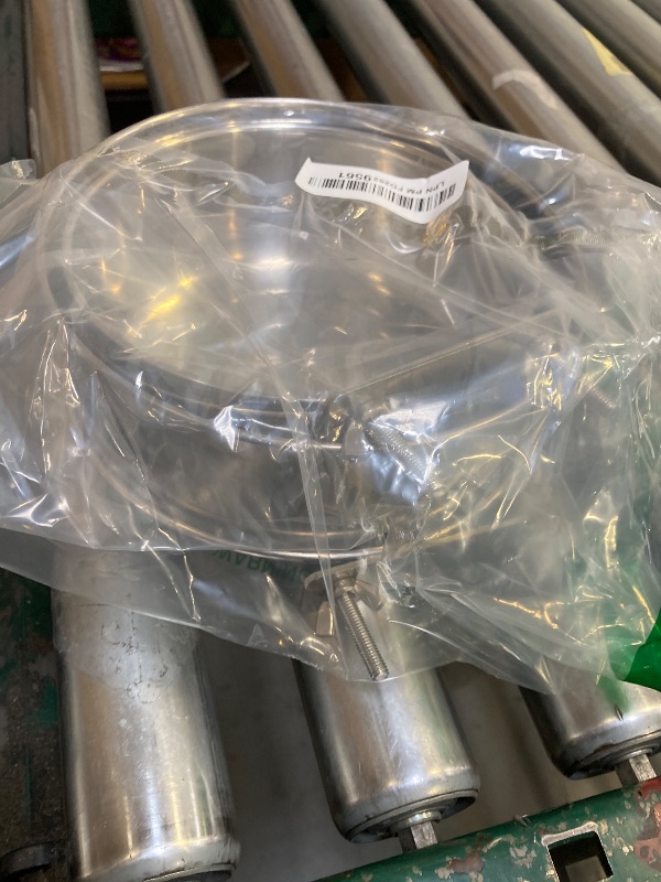 Photo 1 of 2 Pcs Large Pet Dog Food Water Bowl for Cage Stainless Steel Non-Spill Kennel Hanging Cats Bowls with Clamp Holder Crate Feeder Dish for Medium Large Dogs Huge Pets (7.1x2.5'' & 6.3x2.4'')