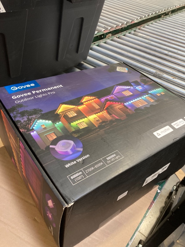 Photo 1 of Govee Permanent Outdoor Lights Pro, 200ft with 120 RGBIC LED Lights for Daily and Accent Lighting, 75 Scene Modes for Outdoor Decor, IP67 Waterproof, Works with Alexa, Google Assistant, Matter, White