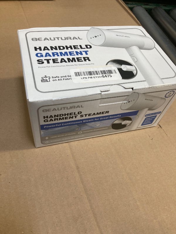 Photo 1 of BEAUTURAL Steamer for Clothes, Portable Garment Wrinkle Remover, Fast 30s Heat-up, Foldable and Handheld, 120V Only (Not for 220V Europe)
