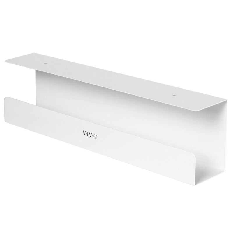 Photo 1 of VIVO Under Desk 42 cm Cable Management Tray, Power Strip Holder, Cord Organizer, Wire Tamer for Office and Home, White, DESK-AC06-1CW