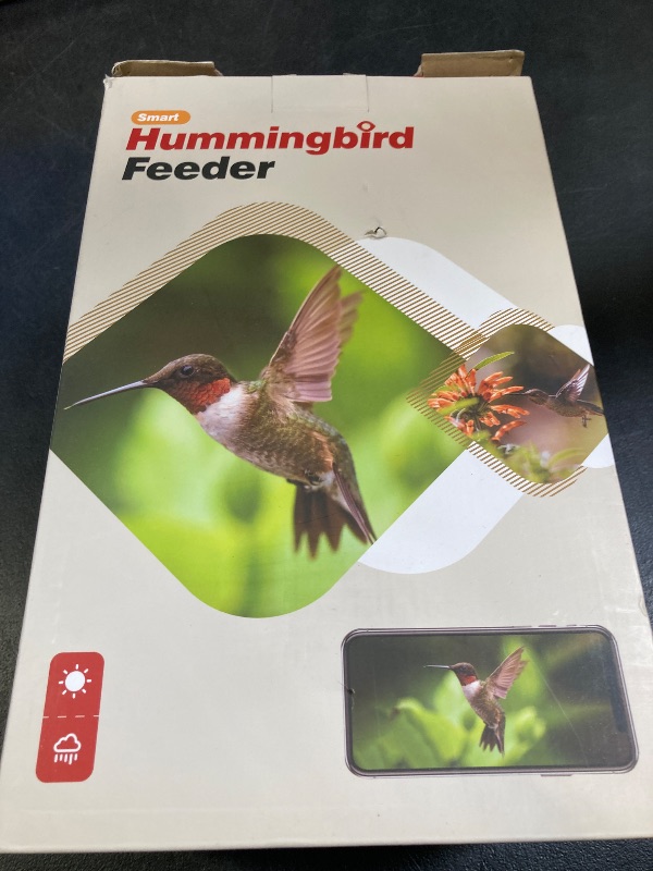 Photo 1 of Long Plus® Hummingbird Feeder with Camera for Outdoors Solar Panel, Smart Bird Camera with 2K Live Video, Ant Guard Pole Base, AI Identify Bird Species, Ant Moat, Bee Proof with 3 Feeding Ports, Gifts Ideal