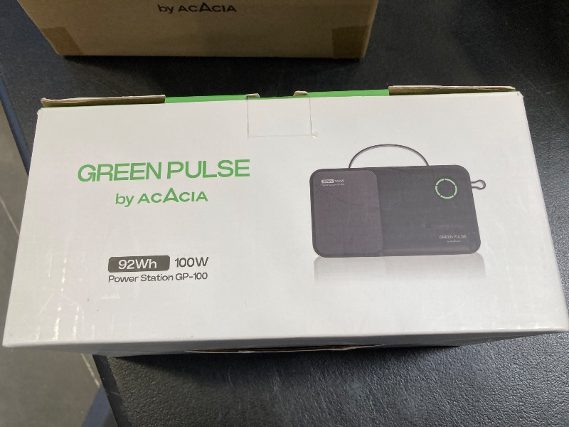 Photo 1 of ACACIA 92.16Wh Portable Power Station 25600mAh Camping Solar Generator, Lithium Battery Power with 100W AC,DC,USB QC3.0,PD 3.0,LED Flashlight Solar Power Bank for Home, Camping Emergency, Black