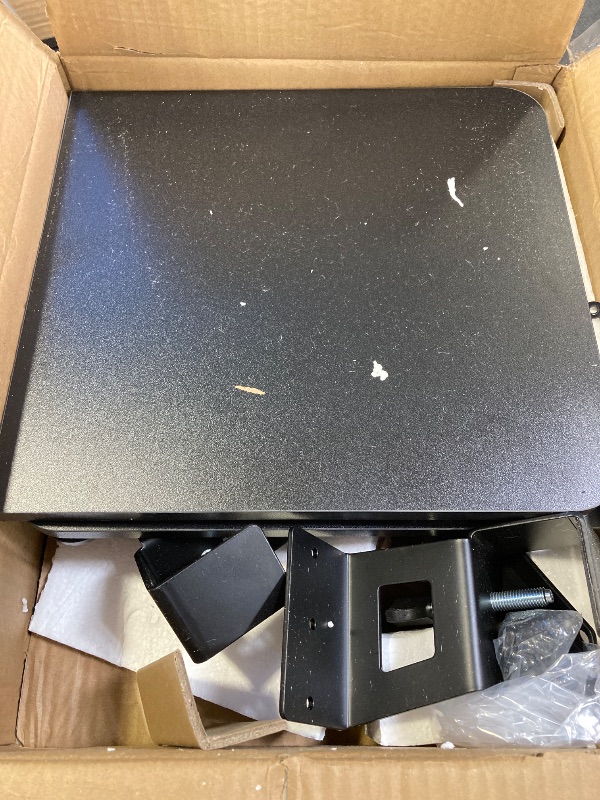 Photo 1 of HUANUO Large Under Desk Keyboard Tray with Sturdy C-Clamp Mount, 26 (30.16" Including Clamps) x 12 inch Slide-Out Platform Computer Desk Heavy Duty Keyboard Tray with Storage Drawer for Typing, Black