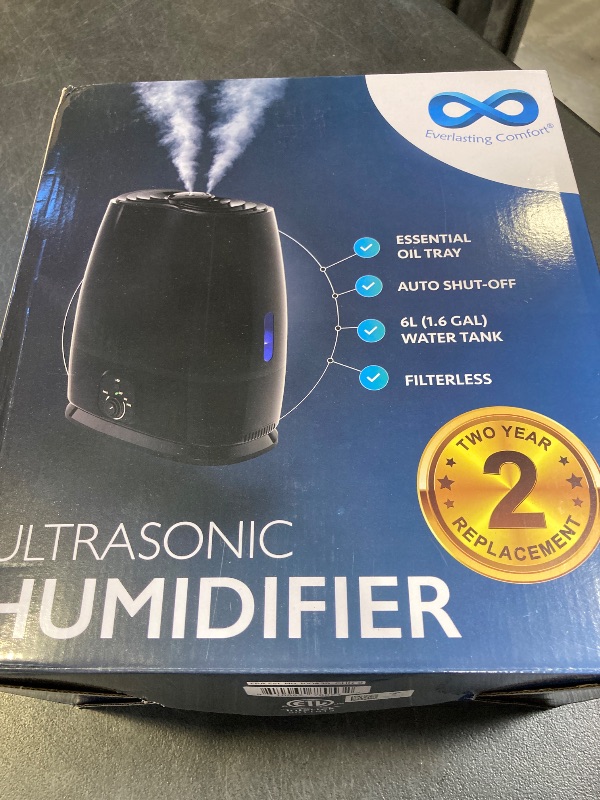 Photo 1 of Everlasting Comfort 6L Humidifiers for Bedroom, Quiet 50HR Runtime No-Filter Supersized Cool Mist Humidifier Large Room for Whole House, Plants, Baby Nursery, Allergies, Dry Skin, Congestion, Indoor