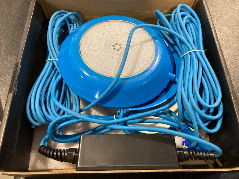Photo 1 of LyLmLe LED Pool Lights 40W Double Lights for Giant Pools, 12V APP Control Underwater Light with Magnet & Timer, 1600lm, IP68 Waterproof Submersible Light for Aboveground and Inground Pool