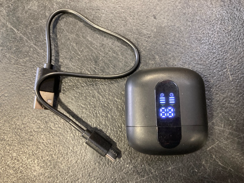 Photo 1 of Wireless Earbuds, Bluetooth Headphones with Deep Bass Stereo, 48H Playback Ear Buds with LED Power Display, Lightweight, IPX7, in-Ear Earphones with Mic for iPhone/Android/iPad, Black