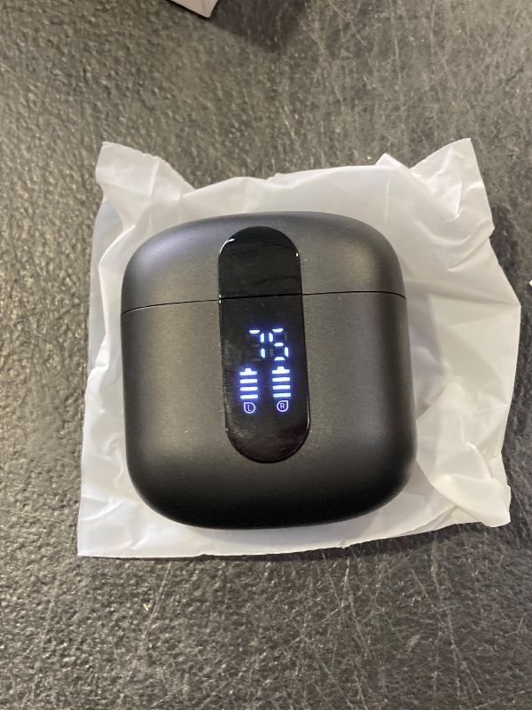 Photo 1 of Wireless Earbuds, Bluetooth Headphones with Deep Bass Stereo, 48H Playback Ear Buds with LED Power Display, Lightweight, IPX7, in-Ear Earphones with Mic for iPhone/Android/iPad, Black