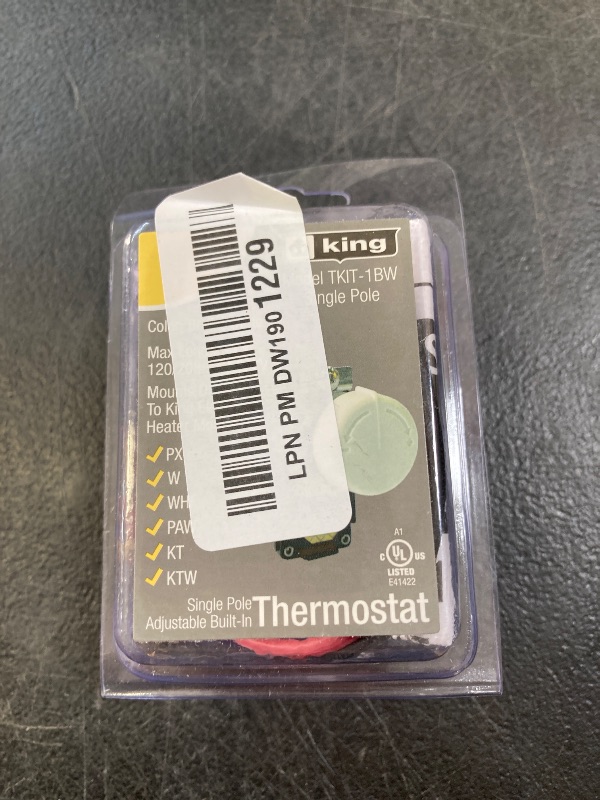 Photo 1 of King Electric TKIT-1BW Single-Pole Built in Thermostat Kit, White