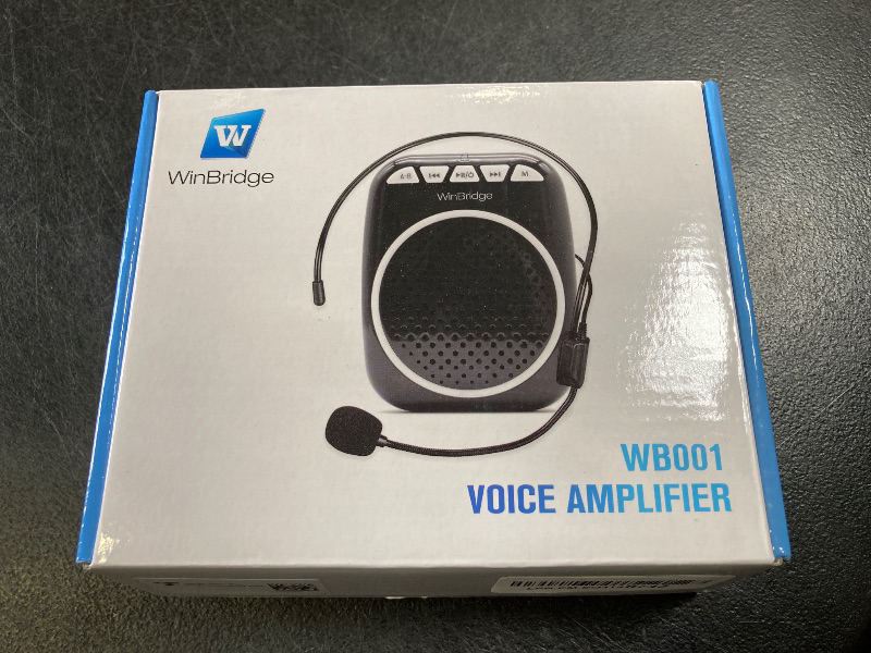 Photo 1 of WinBridge WB001 Portable Voice Amplifier with Headset Microphone, Personal Speaker Head Mic, Megaphone Speaker for Teachers, Elderly, Tour Guides, Coaches, Presentations, Mini PA with Wearable Mic
