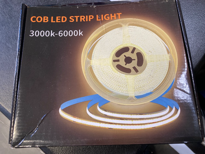 Photo 1 of Yeewhale COB LED Strip Lights 100ft,3000K DC 24V Dimmable Warm White Flexible LED Rope Lights for Bedroom, with Remote and app Control LED Lights Strip for Living Room, Shelf, Cabinet