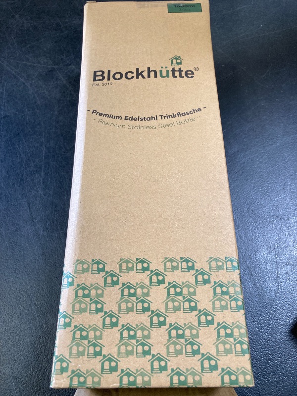 Photo 1 of Blockhütte Vacuum Insulated Stainless Steel Water Bottle - 34 oz | Wide Mouth Insulated Metal Bottle for Cold Drinks | Perfect for Travel, School, Kids, Adults, Water Canteen, BPA-Free