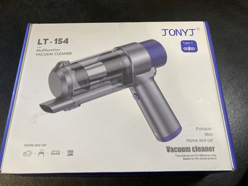 Photo 1 of JONYJ Handheld Car Vacuum Cleaner Cordless, 16000PA Hand Held Vacuum Portable, 2 in 1 Air Duster and Mini Vacuum Cleaner Rechargeable with Led, Multi-Nozzles & Washable Filters for Home Office Car Pet