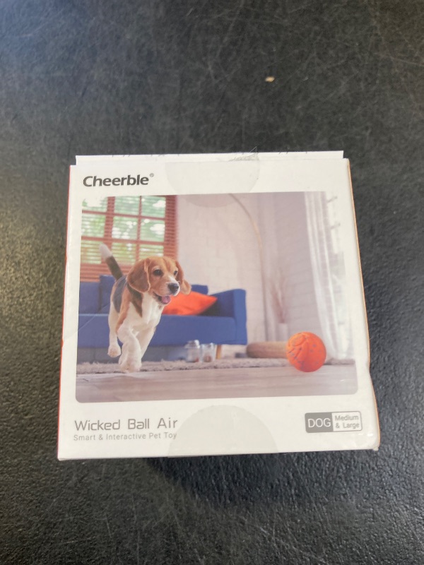 Photo 1 of Cheerble Smart Interactive Dog Toy, Wicked Ball AIR, Automatic Moving, Bouncing, Rotating, IPX7 Waterproof Rating, Active Rolling Ball for Medium and Large Dogs