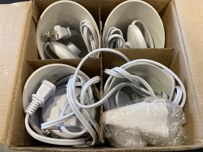 Photo 1 of SUNVIE 4 Pack Up Lights Indoor Floor Can Light 5W Up lighting Up lights Indoor with 2700K GU10 Bulbs, Uplight for Home Plant Floor Spotlight with 5.9 FT UL Listed Plug Cord &Foot Switch