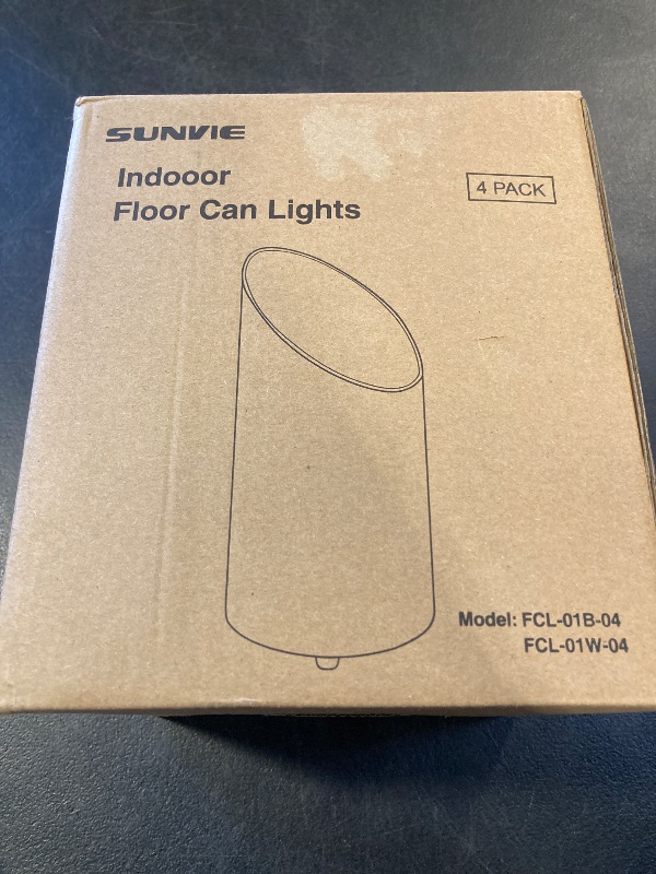 Photo 1 of SUNVIE 4 Pack Up Lights Indoor Floor Can Light 5W Up lighting Up lights Indoor with 2700K GU10 Bulbs, Uplight for Home Plant Floor Spotlight with 5.9 FT UL Listed Plug Cord &Foot Switch