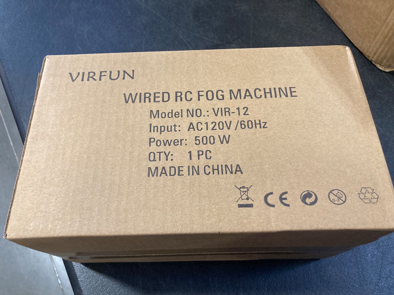 Photo 1 of Machine, VIRFUN Fog Machine with Wired Remote Control and Auto Mode, Perfect for Halloween, Party, Outdoor, Indoor and Stage Effect, 500W and 500ml Tank