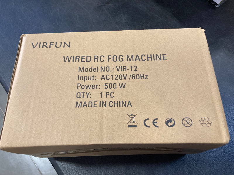Photo 1 of Machine, VIRFUN Fog Machine with Wired Remote Control and Auto Mode, Perfect for Halloween, Party, Outdoor, Indoor and Stage Effect, 500W and 500ml Tank