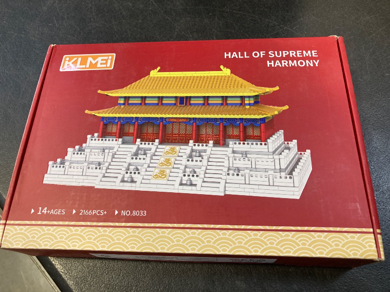Photo 1 of wriyvngs Chinese Architecture Micro Building Blocks Set Hall of Supreme Harmony Collection Model for Display 2166PCS Creative Building Sets for Adults and Age 14+