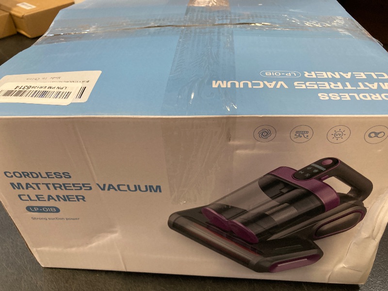 Photo 1 of Cordless Mattress Vacuum Cleaner 16Kpa Handheld Vacuum, Bed Vacuum Cleaner with 253.7nm UV-C Light,HEPA Filter & Ultrasonic, Portable Vacuums for Bed Couch Sofa Crib Birthday Gifts for women mom