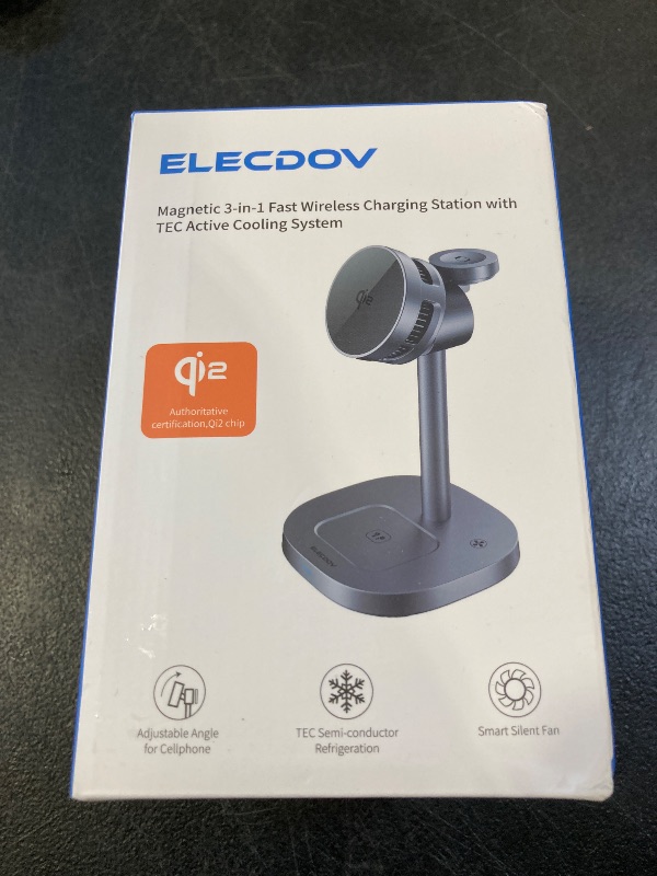 Photo 1 of 3 in 1 Magnetic Charging Station for Samsung, Qi2 Certified Phone-Cooling Magsafe Wireless Charger for Samsung Galaxy Z Fold 7/Flip 7/S25 Ultra/S24, Galaxy Watch 8/Ultra/7/6/5, Galaxy Buds 3 Pro/3