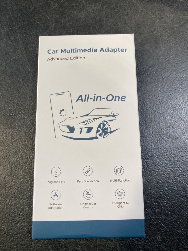 Photo 1 of 2-in-1 Wireless CarPlay Adapter for iPhone, 2025 Car TV Mate Pro with HDMI for Fire TV Stick [Glass Metal Case & Stable Bulit-in Braided Cable] Convert Wired Car Play to Wireless, Fit for 2016+ Cars