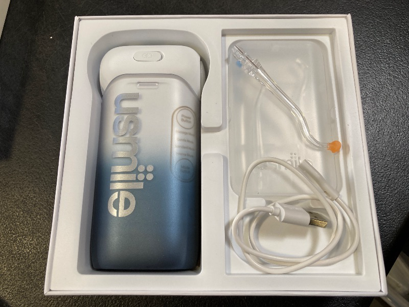 Photo 1 of usmile C10 Portable Water Flosser – Travel-Friendly, 95-Day Battery, 4 Modes, 360° Nozzle, 180ml Tank, IPX7 Waterproof, Dentist-Recommended for Braces, Implants & Sensitive Gums (Inkstone Black)