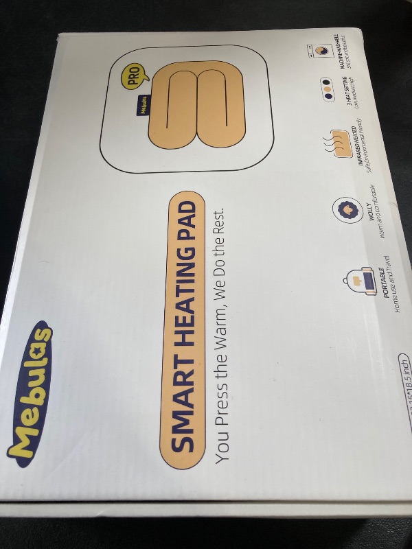 Photo 1 of Mebulas Smart Heated Pad PRO for Chair, Sofa, Couch, Camping, Traveling, Upgraded Electric Heated Blanket with 3 Heat Levels (104°F -140°F)