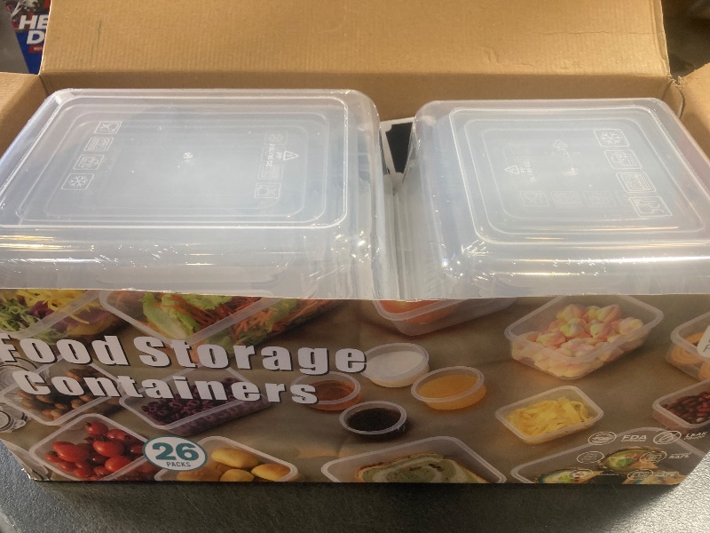 Photo 1 of 52 PCS Food Storage Containers with Lids Airtight (26 Containers & 26 Lids), Plastic Storage Meal Prep Container-Stackable 100% Leakproof & BPA-Free Organization and Storage Set, Lunch Containers