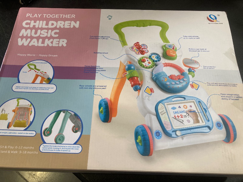Photo 1 of Cuterabit 2 in 1 Sit to Stand Baby Walker with Music and Light, Push Toys for Toddlers 1-3 for Learning to Walk, Baby Walking Toys 6 to 12 Months for Infants Babies Toddlers Boys Girls