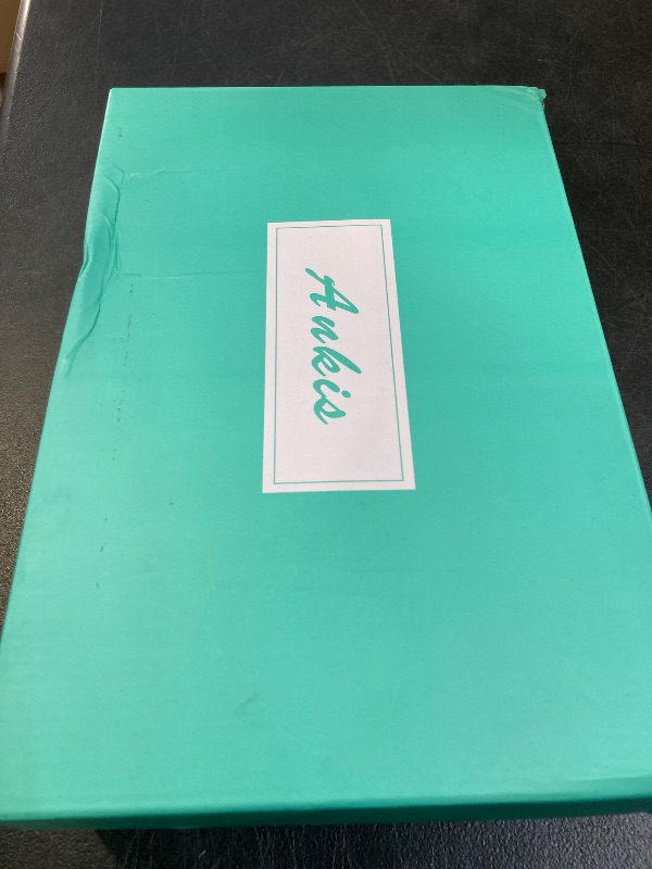 Photo 1 of Ankis Platform Heels 4 Inches Chunky heels Sandals for Women Comfy Open Toe Block Heeled Sandals Black Nude White Silver Gold Ankle Strappy Black Chunky Platform Heel for Women Summer Dress Shoes - Size 5