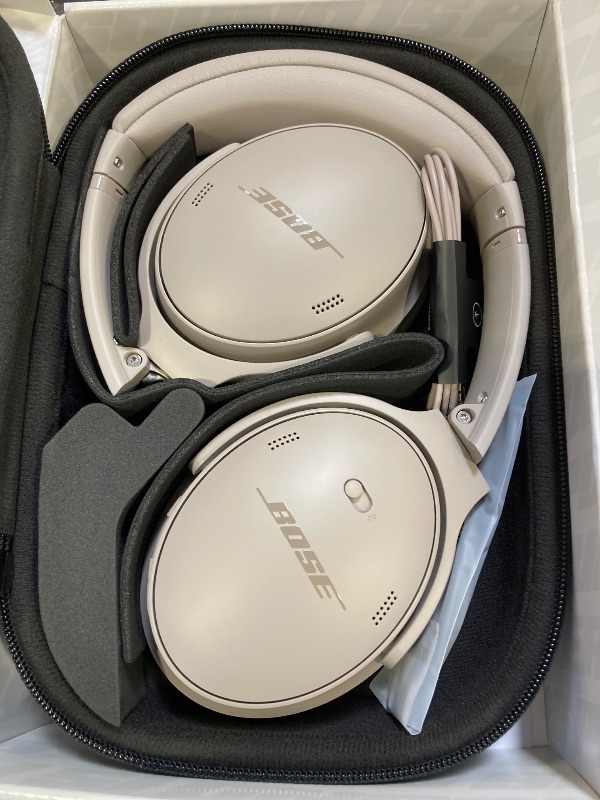 Photo 1 of Bose QuietComfort Bluetooth Headphones, Wireless Headphones with Active Over Ear Noise Cancelling and Mic, Deep Bass, Up to 24 Hours of Playtime, Sandstone