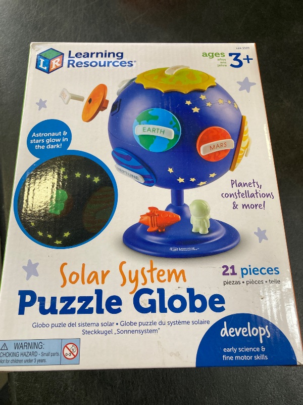 Photo 1 of Learning Resources Solar System Puzzle Globe - Space Toys for Toddlers, STEM for Kids, Sorting and Matching, Fine Motor Skills, 21 Pieces, Age 3+
