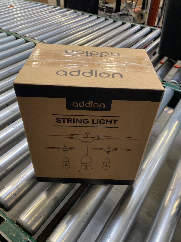 Photo 1 of addlon 36 FT Outdoor String Lights Commercial Grade Weatherproof Strand, 15 Edison Vintage Bulbs, 12 Hanging Sockets and 3 Spare Bulbs, ETL Listed Decorative Cafe Patio Lights for Bistro Garden