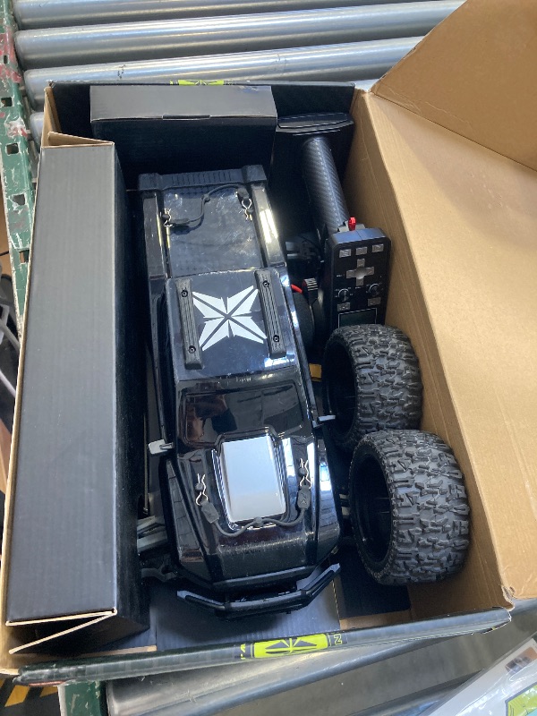 Photo 1 of **READ CLERK NOTES, DOES NOT WORK** RIAARIO 1/10 Brushless RC Cars, Monster Truck, 50+ MPH, 4WD, Waterproof, Carbon Fiber, Black, Ages 8+