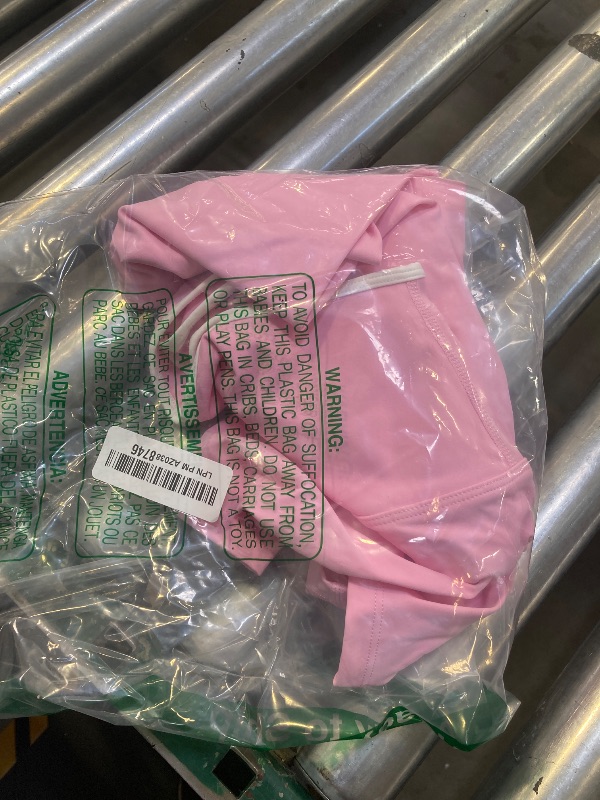 Photo 1 of 2 Piece Workout Sets for Women Seamless Straps Cross Back Tank Tops Matching High Waist Tummy Control Leggings Set Clothes Womens Two Piece Athletic Set Gym Wear Active Yoga Outfit Colorblock Pink M