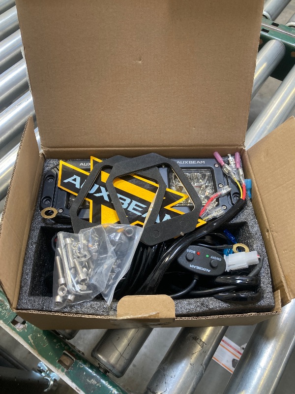 Photo 1 of Auxbeam 6 Modes Amber White Series Flush Mount Strobe Lights 5 Inch 72W LED Pods Spot Flood Combo Flashing/Warning Multi-Function Offroad Lighting Bumper Grille Mount, Pair