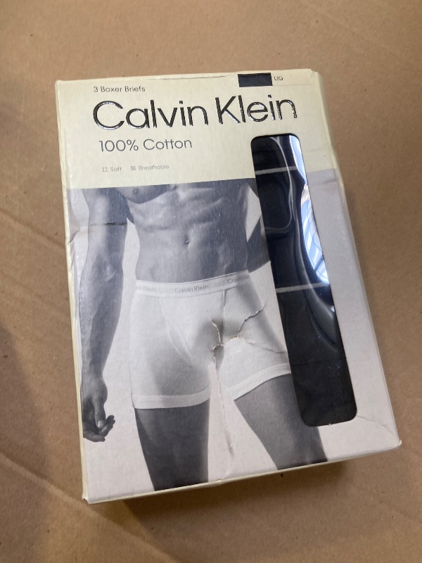 Photo 1 of Calvin Klein Men's Cotton Classics 3-pack Boxer Brief, 3 Black, Large