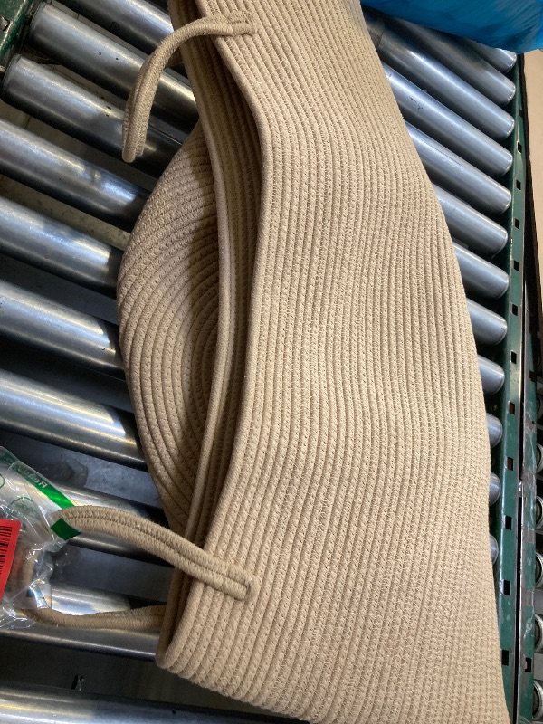 Photo 1 of 105L Extra Large Laundry Hamper Basket by Fiona's magic, Woven Tall Clothes Hamper for Storage Blanket, Toys and Dirty Cothes in Bedroom and Living Room Organizer, Jute Brown