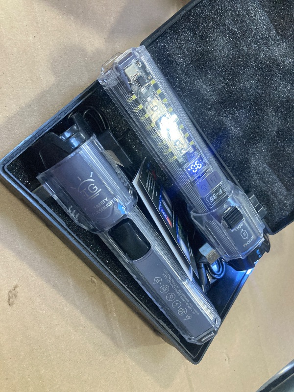 Photo 1 of Car Emergency Flashlights Rechargeable 2Packs, 990,000L High Lumens Car Flashlight Emergency Kit, 7 Modes Tactical LED Flash Light with Window Breaker, Belt Cutter, Alarm Buzzer, Magnet, USB C for Car