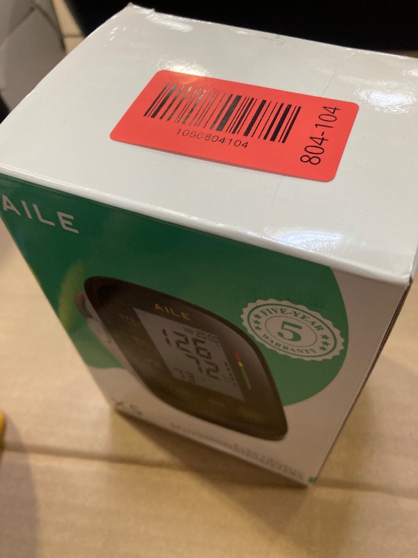 Photo 1 of AILE Blood Pressure Monitor, Blood Pressure Machine Upper Arm Large Cuff(8.7"-16.5" Adjustable),Automatic high Blood Pressure Cuff for Home use (Black)