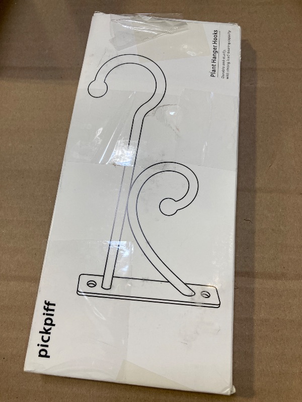 Photo 1 of 6" Plant Hanger Hooks Outdoor Indoor Planter Hooks, Wall Mounts for Hanging Plants, Baskets, Wind Chimes, Bird Feeders, Lanterns, Bird Houses (Black Metal, 2-Pack)