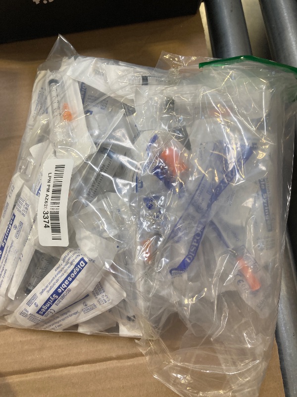 Photo 1 of 100pcs 3ml/cc 25G 1.5 inch Luer Lock for Industrial Scientific Accessories, Refilling Liquid, Individually Wrapped