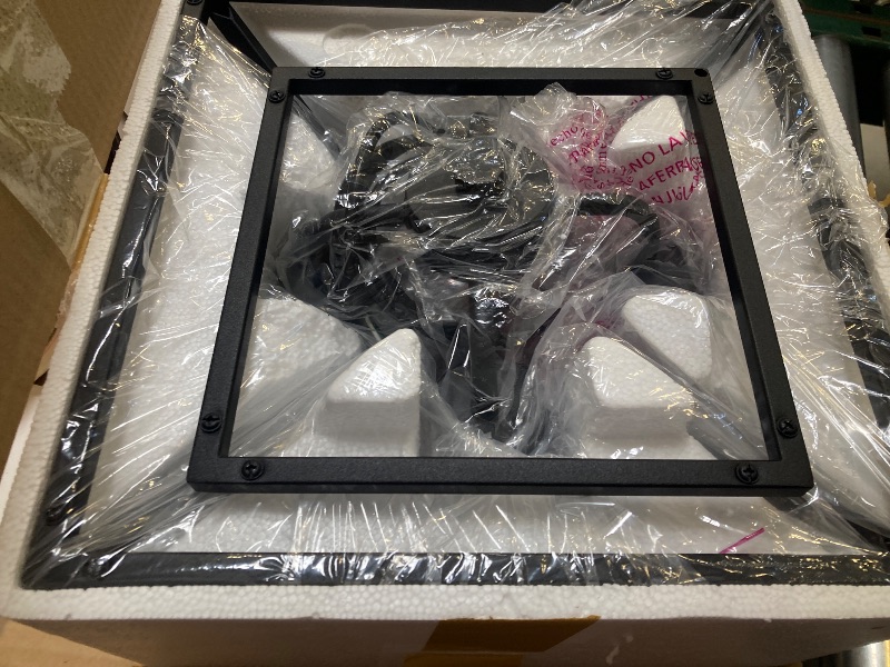 Photo 1 of 4 Light Chandelier, Industrial Ceiling Light Black Lantern Light Fixtures with Farmhouse Metal Cage Adjustable Height Rustic Geometric Hanging Light E12 Base for Kitchen Island, Entryway, Indoor