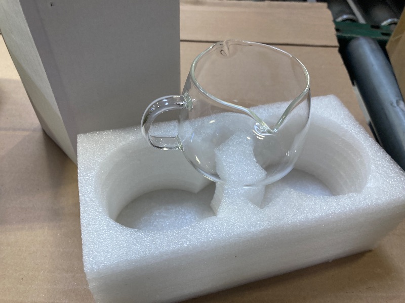 Photo 1 of 1pcs only-----Cabipeove Espresso Cups 4 Oz Espresso Shot Glass, Double Spouts Glass Coffee Mugs,Small Cappuccino Cup with Handle, Espresso Machine Accessories