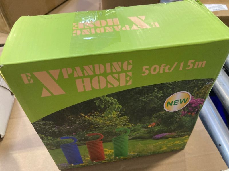 Photo 1 of 50 ft Expandable Garden Hose - Superior Strength 3750D - 3 -Layer Latex Core Garden HoseS - Expanding Water hoses - Extra Strong Brass Connectors/Storage Bag