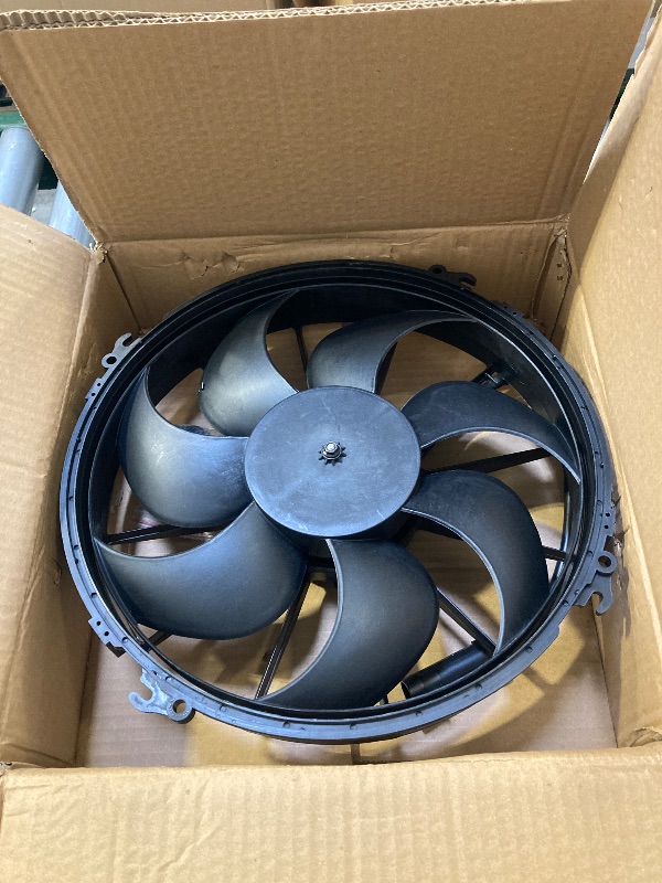 Photo 1 of 30103202 12" Puller Fan - High Output Puller Fan 1800 RPM 12 Volts 66 Amp 7 Curved Blade 1870 CFM Compatible with Motorcycle, ATV and Oil Cooler Replacement by Spal VA01-AP90/VLL-66A